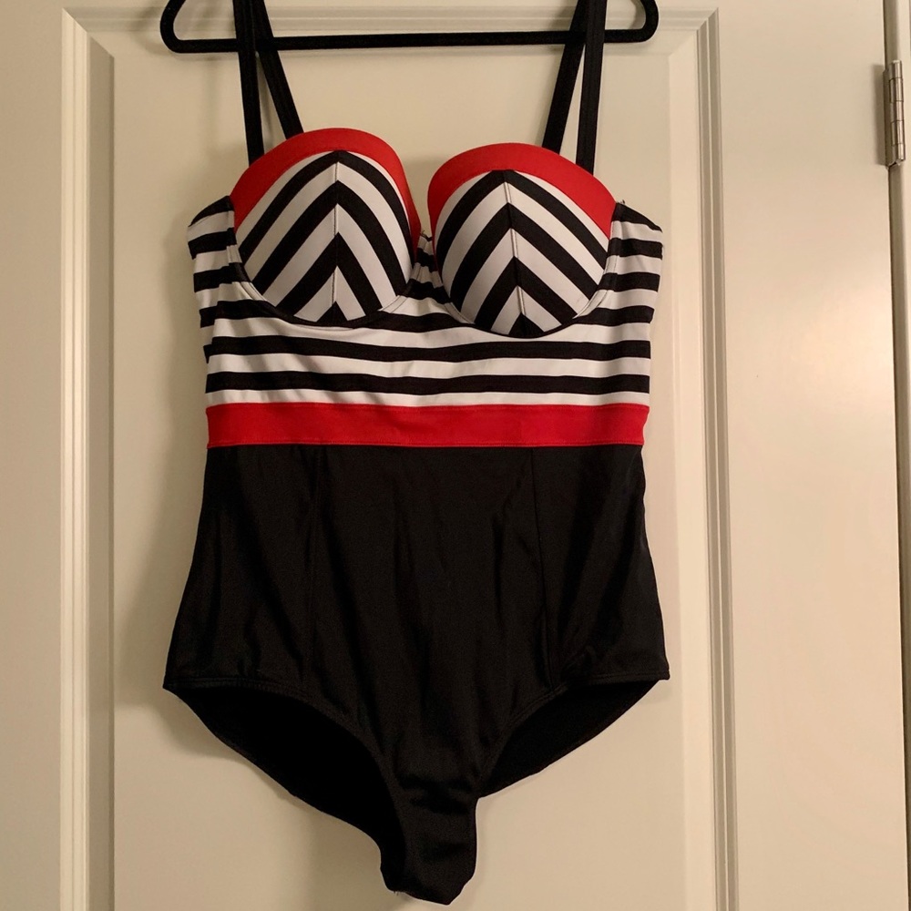 Torrid Striped One Piece Swimsuit